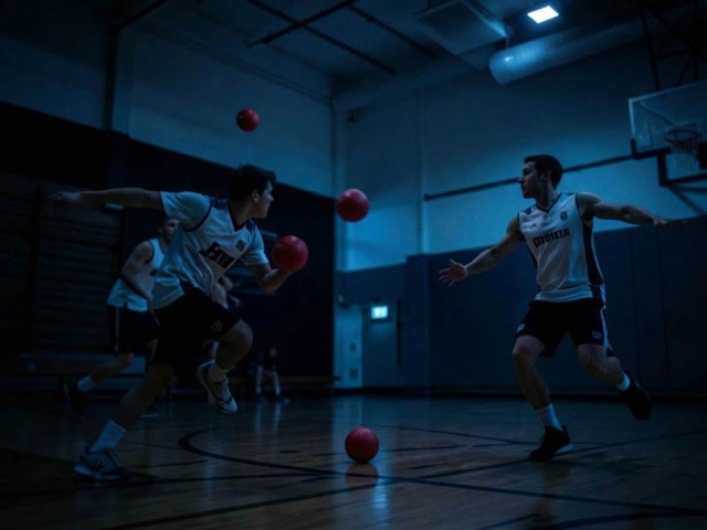 Dodgeball tournament action